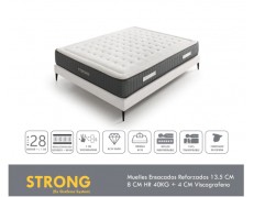COLCHÓN -STRONG- MUELLES ENSACADOS Y 4 CM VISCOGRAFENO