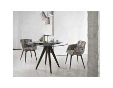 MESA COMEDOR MODERNA REDONDA - ENCIMERA DE CRISTAL O CERÁMICA