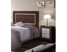 CABECERO B102 OMME, NOGAL/PLATA LAC.