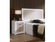 CABECERO B103 CON TALLA, BLANCO/ARENA LAC. 